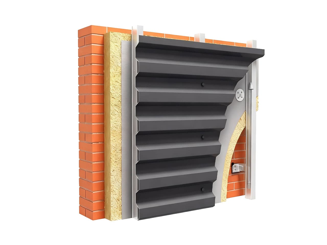 Облицовка вентфасада профлистом любой сложности